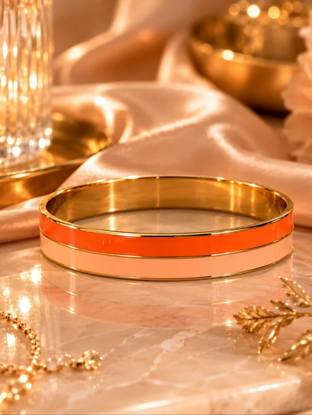 3/$20 Zoetik Colorblock Pink and Light Blush Enamel Bangle Bracelet NWT